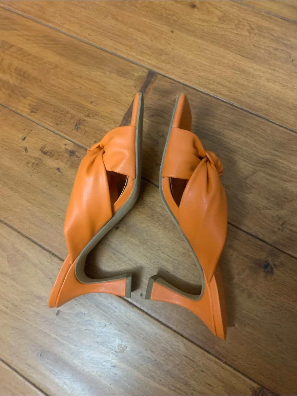 Marc Fisher Bright Orange Sandals Loreda Size 6 Preowned